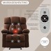 Massage Recliner Chair with Heat and Vibration, Ergonomic Rocking Lounge Chair with 4 Side Pockets, 2 Cup Holders, USB Charging Port - SL-1026